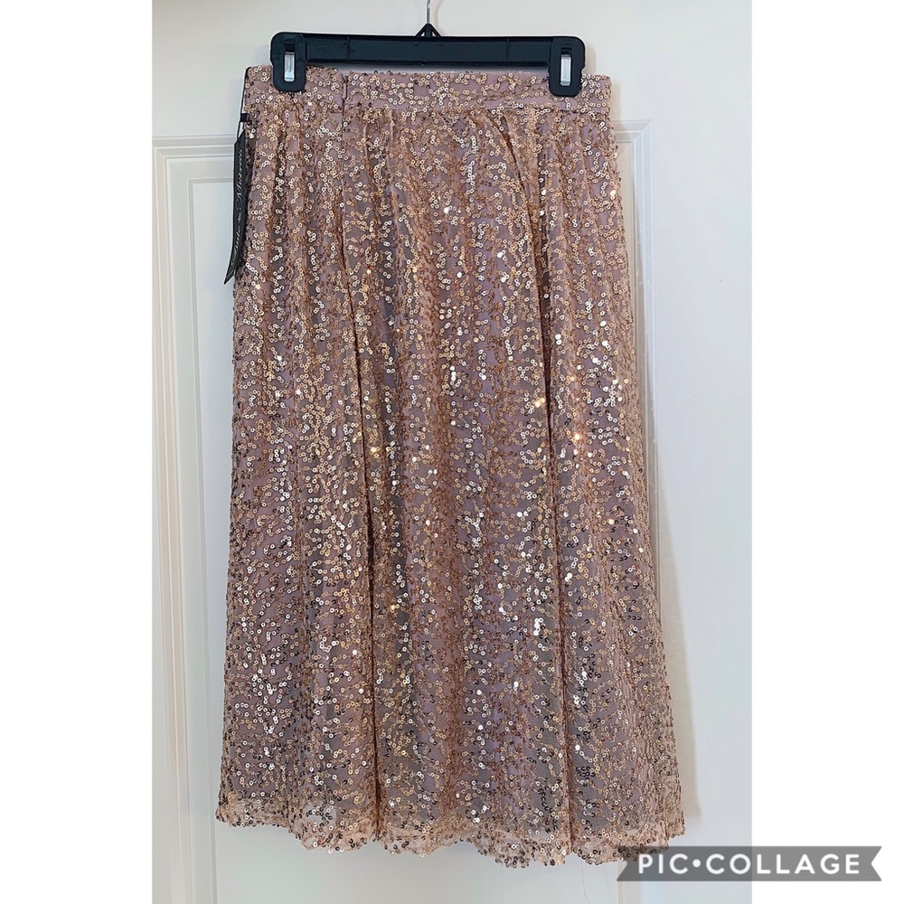 *NWT* Little Mistress Sequin Midi Skirt Size 6